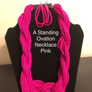 neon pink jewelry set